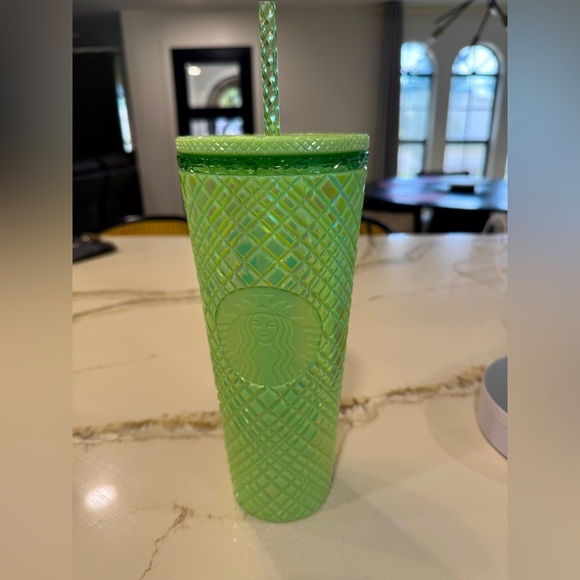 Starbucks Other - Starbucks Shiny Green Diamond Studded Tumbler 24oz – Gently Used